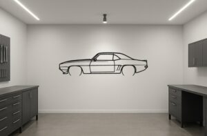 Chevrolet 69 Camaro SS Metal Car Silhouette