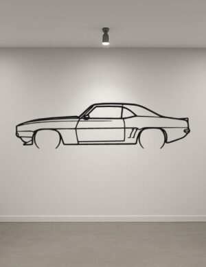 Chevrolet 69 Camaro SS Metal Car Silhouette