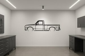 Chevrolet C10 Pickup Metal Car Silhouette