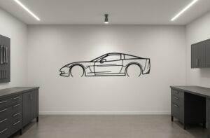 Chevrolet C6 Corvette Metal Car Silhouette
