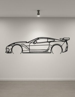 Chevrolet C7 Corvette ZR1 Metal Car Silhouette