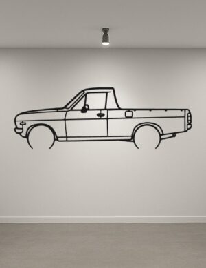 Datsun 1200 UTE Metal Car Silhouette