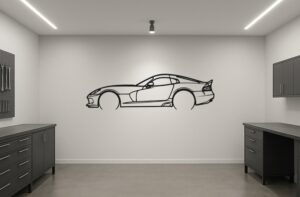 Dodge 17 Viper SRT Metal Car Silhouette