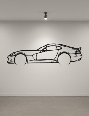 Dodge 17 Viper SRT Metal Car Silhouette