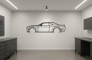 Dodge 21 Challenger Scat Pack Metal Car Silhouette