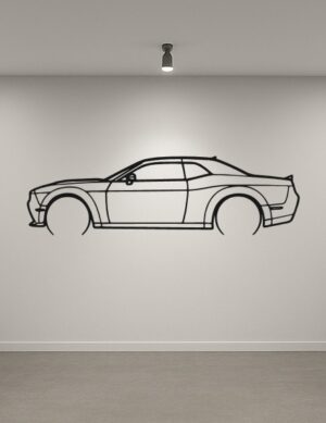 Dodge 21 Challenger Scat Pack Metal Car Silhouette
