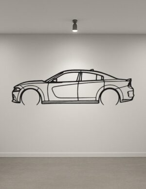 Dodge 21 Charger Scat Pack Metal Car Silhouette