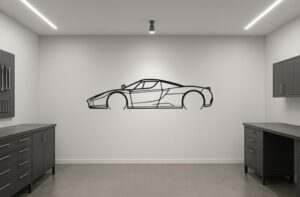 Ferrari Enzo Metal Car Silhouette