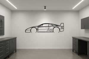 Ferrari F40 Metal Car Silhouette