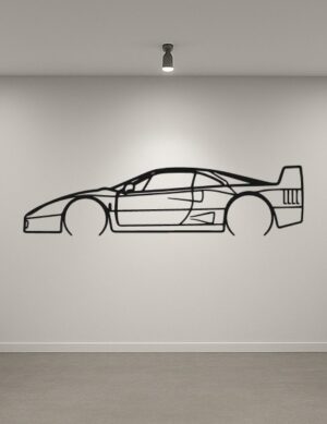 Ferrari F40 Metal Car Silhouette