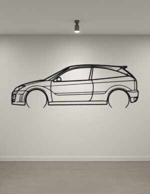Ford 03 Focus RS Metal Car Silhouette