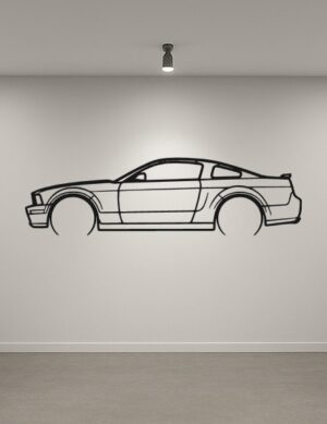 Ford 05 Mustang GT Metal Car Silhouette