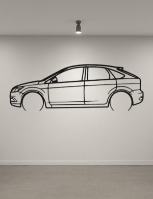 Ford 08 Focus Metal Car Silhouette