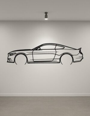 Ford 15 Mustang Metal Car Silhouette