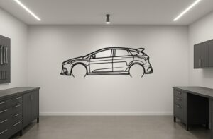 Ford 17 Focus RS Metal Car Silhouette