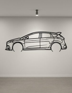 Ford 17 Focus RS Metal Car Silhouette