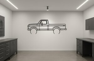 Ford 78 F100 Metal Car Silhouette