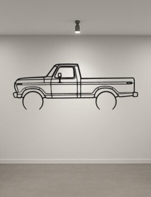 Ford 78 F100 Metal Car Silhouette