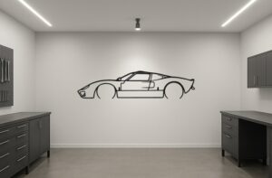 Ford GT40 Metal Car Silhouette