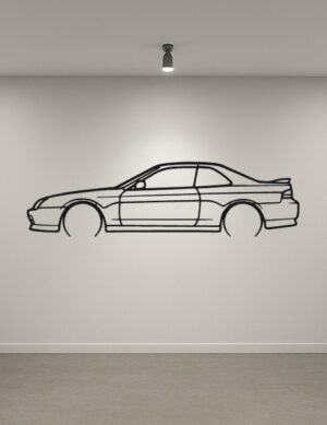 Honda 01 Prelude Metal Car Silhouette