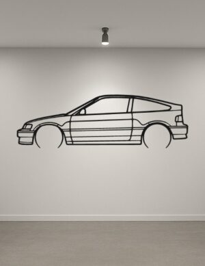 Honda 89 CRX Metal Car Silhouette