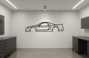 Honda NSX Metal Car Silhouette