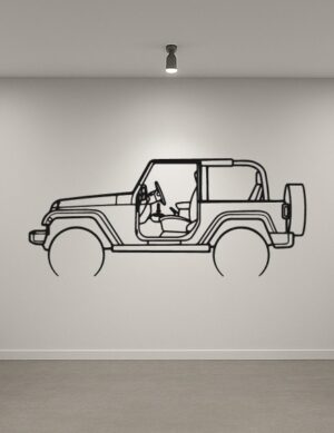Jeep 08 Wrangler Rubicon Metal Car Silhouette