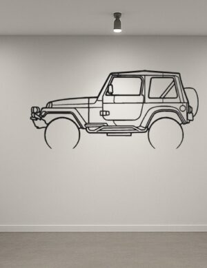 Jeep 82 Wrangler Metal Car Silhouette
