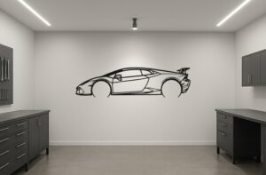 Lamborghini Huracan Metal Car Silhouette