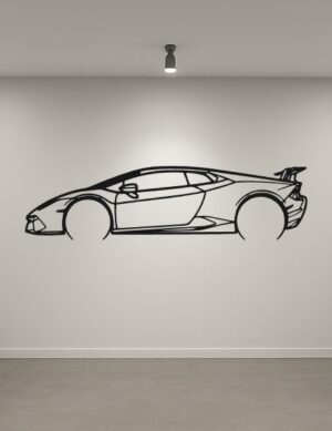 Lamborghini Huracan Metal Car Silhouette