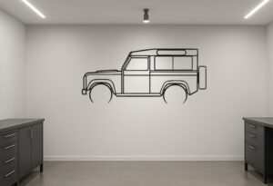 Land Rover 90 Defender XS Metal Car Silhouette