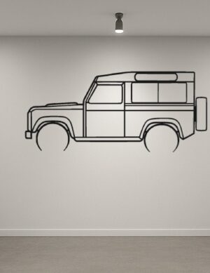 Land Rover 90 Defender XS Metal Car Silhouette