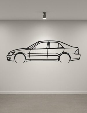 Lexus 03 IS Metal Car Silhouette