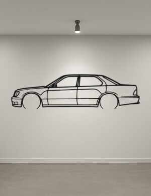 Lexus LS400 Metal Car Silhouette