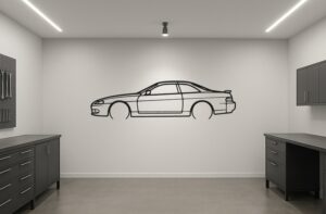 Lexus SC400 Metal Car Silhouette