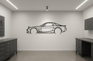 Mazda FD RX7 Metal Car Silhouette