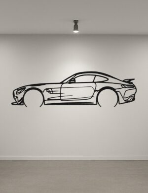Mercedes-Benz 22 AMG GTR Metal Car Silhouette