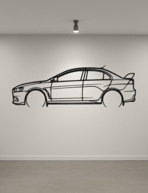 Mitsubishi Lancer Evolution 10 Metal Car Silhouette