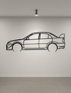 Mitsubishi Lancer Evolution 6 Metal Car Silhouette