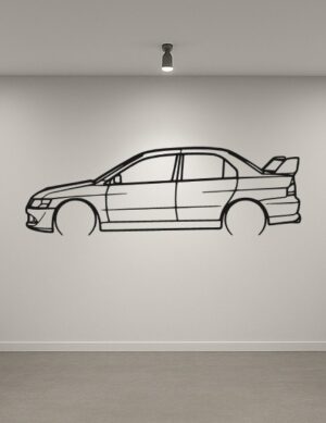 Mitsubishi Lancer Evolution 7 Metal Car Silhouette