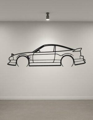 Nissan 180SX Metal Car Silhouette