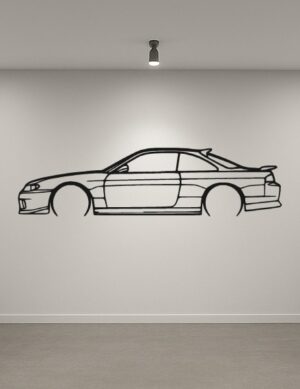 Nissan 240SX S14 Metal Car Silhouette