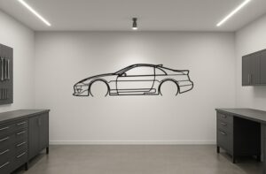 Nissan 300ZX Metal Car Silhouette