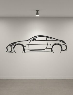 Nissan 350Z Metal Car Silhouette