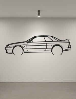 Nissan R32 Skyline Metal Car Silhouette