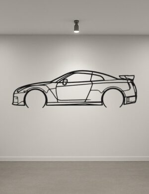 Nissan R35 GTR Metal Car Silhouette