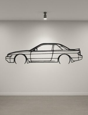 Nissan S13 Silvia Coupe Metal Car Silhouette