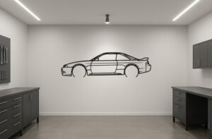 Nissan S14 Silvia Metal Car Silhouette