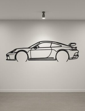 Porsche 22 911 GT3 Metal Car Silhouette