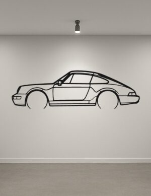 Porsche 911 Carrera 2S Metal Car Silhouette